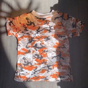 ORIGINAL Kylie Jenner Orange Camouflage Short Sleeve